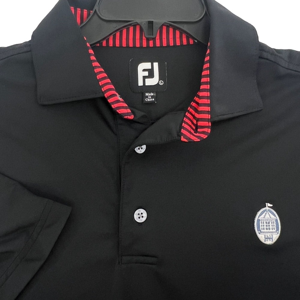 FootJoy Men's Black Golf‎ Polo Shirt  Homestead Omni WV Embroidery  L